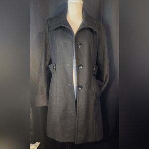 Kenneth Cole Reaction Small Black with Purple Lining Coat